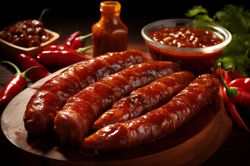 Savory Delight: Enjoy the Richness of Bright and Spicy Artisanal Sausages