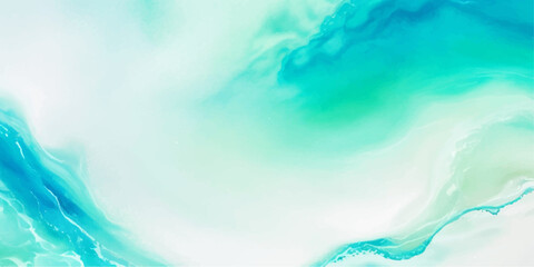 Obraz na płótnie Canvas abstract soft blue and green abstract water color ocean wave texture background. Banner Graphic Resource as background for ocean wave and water wave abstract graphics 