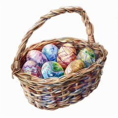 Fototapeta na wymiar Charming Easter Bunny Egg, beautifully vibrant