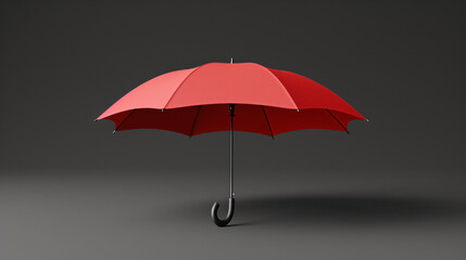 red umbrella isolated on dark background