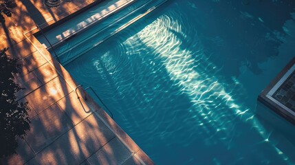 Swimming pool with a large pool where you can swim and train in peace. Generative AI