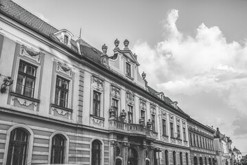 Fototapeta na wymiar Historical building of post office in Eger,Hungary.