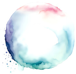 Fototapeta premium watercolor-stain-resembling-soft-light-diffusing-gently-across-a-pristine-white-background-blending