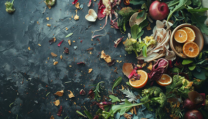 Image of food waste generated from a household - showing the need for composting practices to...
