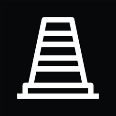 traffic cone icon outline