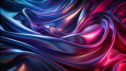 Obraz premium Abstract Textile Cloth Wallpaper Background Illustration. Colorful and Vibrant Fabric Design.