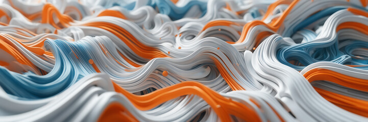 abstract 3D Design with strokes make withe a 3D Software