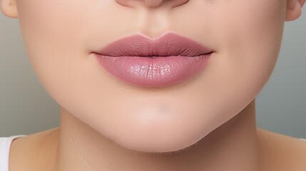 Before and after comparison of hyaluronic acid injections for women's lips. Treatment for beauty lips.