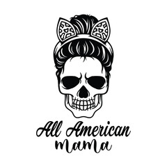 All American mama t-shirt Design