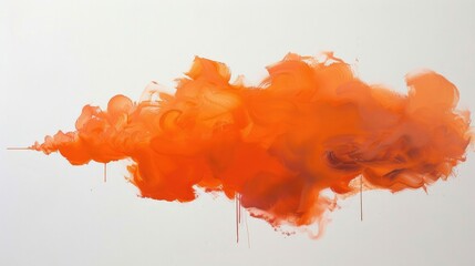 Colorful orange smoke cloud for excellent backgrounds easy to edit and look good, sample smoke texture Generative AI