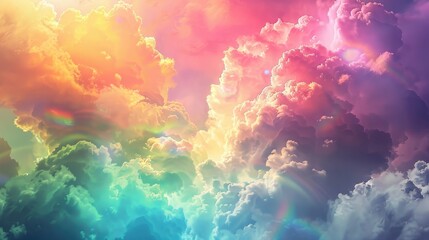 Obraz na płótnie Canvas Colorful rainbow smoke cloud for excellent backgrounds easy to edit and look good, sample smoke texture Generative AI