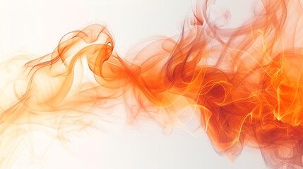 Bright and dynamic fire flames on white  background. generative ai