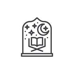 Night Prayer line icon