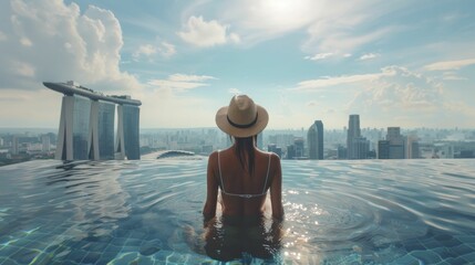 Travel blogger's guide to unique staycations in famous cities, evergreen skylines meet trending local escapes.
