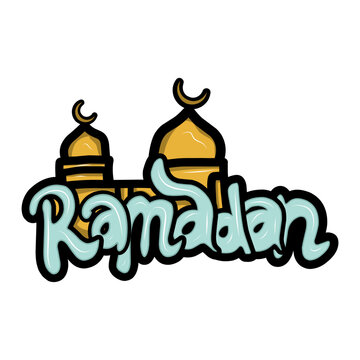 Ramadan graffiti lettering typography art illustration