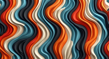 abstract background with waves generated by AI technology