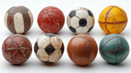 Sport Balls Set Seamless pattern. Vector illustration