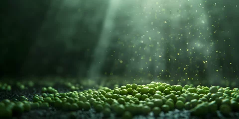 Crédence de cuisine en verre imprimé Kaki The Role of Peas in Fostering Lush Grasslands and Verdant Lawns,