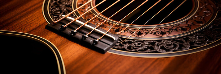 Exquisite Craftsmanship of a Glistening Acoustic Guitar: An Ode to Melodic Harmony