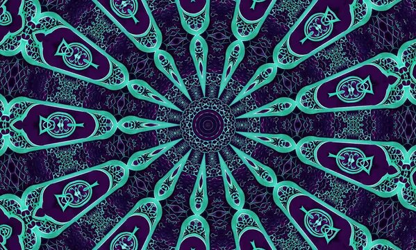 Abstract kaleidoscope background, Unique mandala design, 4K, Beautiful multicolor kaleidoscope and mandala in motion,