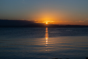 sunset over the sea