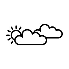 Cloudy line icon
