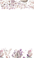 Fototapeta premium Watercolor poppies floral frame. PNG transparent background