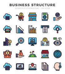 Business Structure Icon Bundle 25 Icons for Websites and Apps