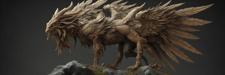 Mythological creature brought to life with a combination of digital painting and 3D sculpting.