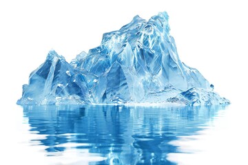 Iceberg isolated on white background Generative Ai 