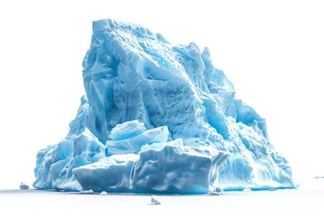 Fotobehang Iceberg isolated on white background Generative Ai  © LayerAce.com