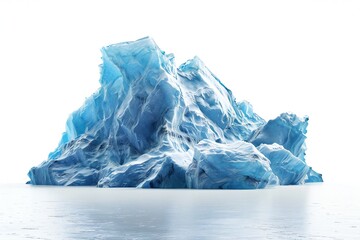 Iceberg isolated on white background Generative Ai 