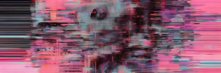 Glitch art with intentional errors and distortions for a digital, corrupted aesthetic.