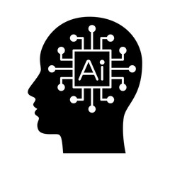 Artificial intelligence vector icon logo
