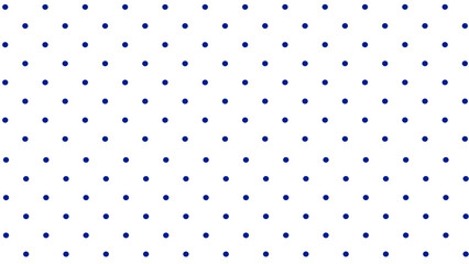 White background with dark blue polka dot