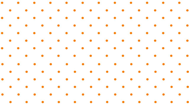 White background with orange polka dot