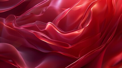 Obraz premium Delve into the whispers of crimson velvet rose petals in extreme macro, capturing the velvety allure in a close-up shot.