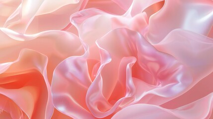 Obraz premium a symphony of pastel pink rose petals in extreme macro, each delicate hue forming a harmonious composition.