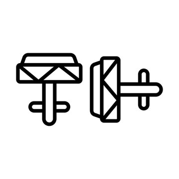 black cufflinks icon clip art preview