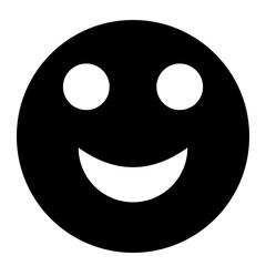 Grinning Face glyph icon