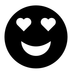 Heart Eyes glyph icon