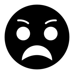 Angry Face glyph icon