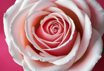 pink-red-white rose flower, 3d close up pink rose