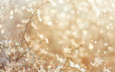 Fototapeta premium Spring Blossoms on Pastel Background