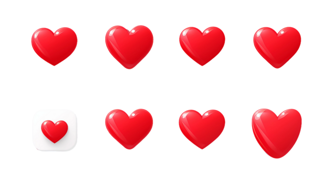 Expressing Love in the Digital Age: 3D Heart Icons and Romantic Messages in Social Media