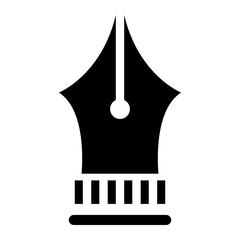 Obraz premium Fountain Pen glyph icon
