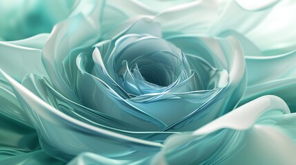 the tranquil bloom of a turquoise rose in extreme macro, creating a captivating portrait with a unique and calming hue.