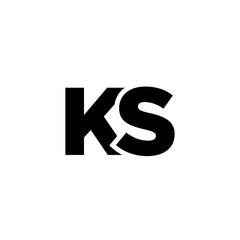 Letter K and S, KS logo design template. Minimal monogram initial based logotype.