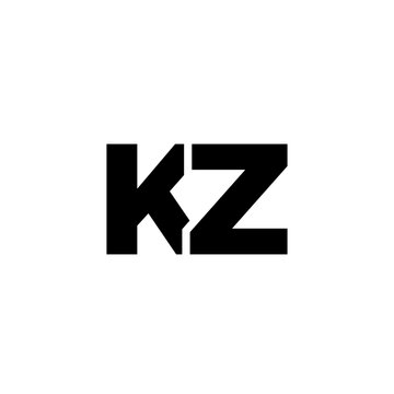 Letter K and Z, KZ logo design template. Minimal monogram initial based logotype.