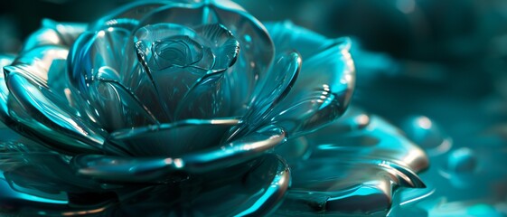 close up of a glassy flower - Powered by Adobe